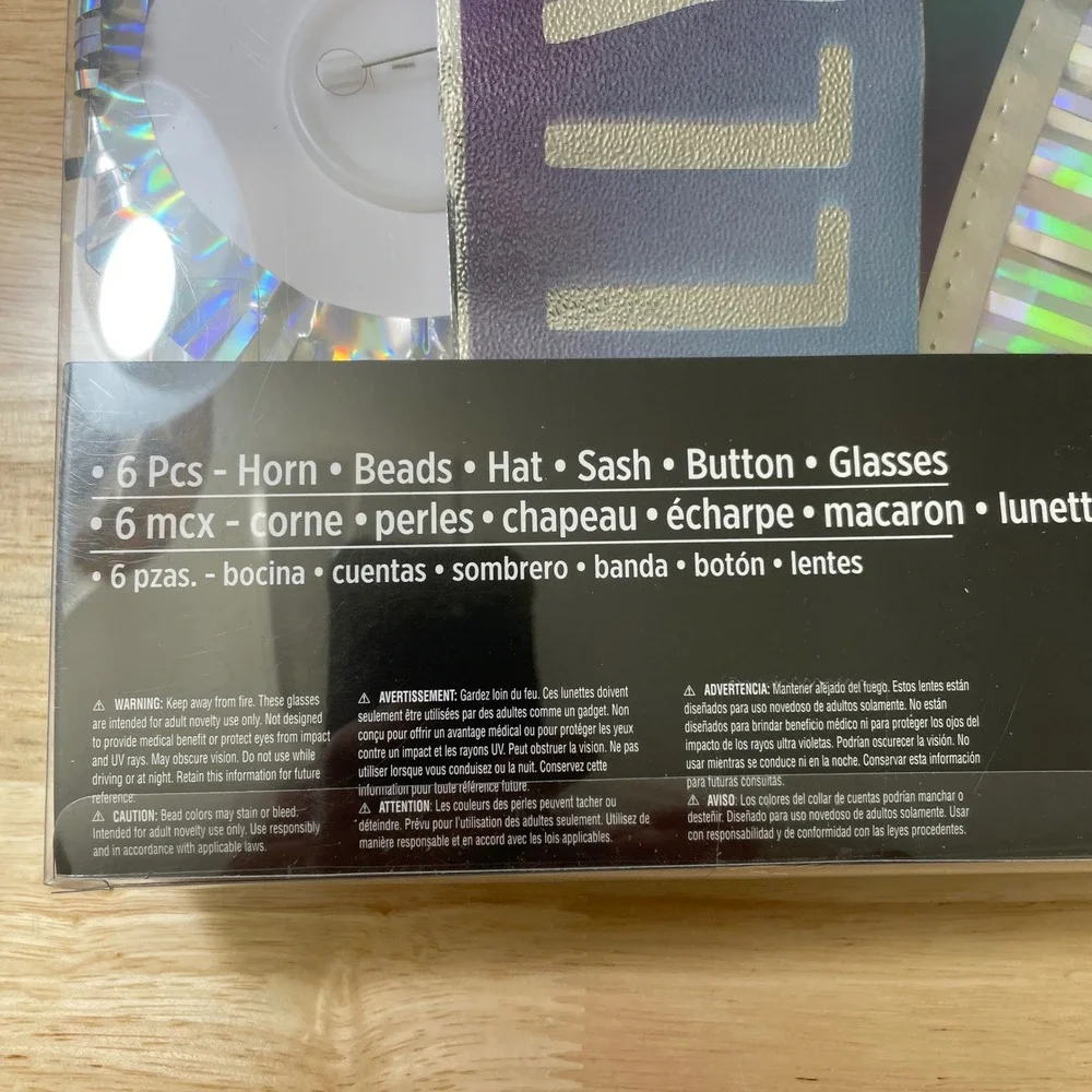 Amscan 21st‎ Birthday Finally Legal 6 Piece Celebration Kit Purple Iridescent